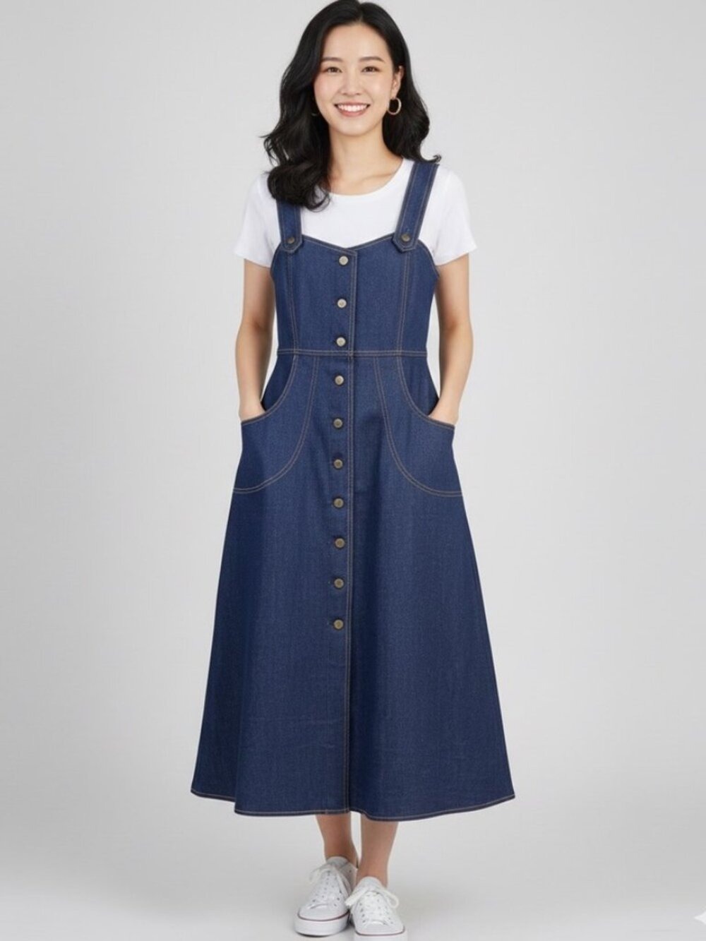 VTG RARE Kumar Brothers of Manchester Dark Denim Denim Dress Size 11/12 (US M)